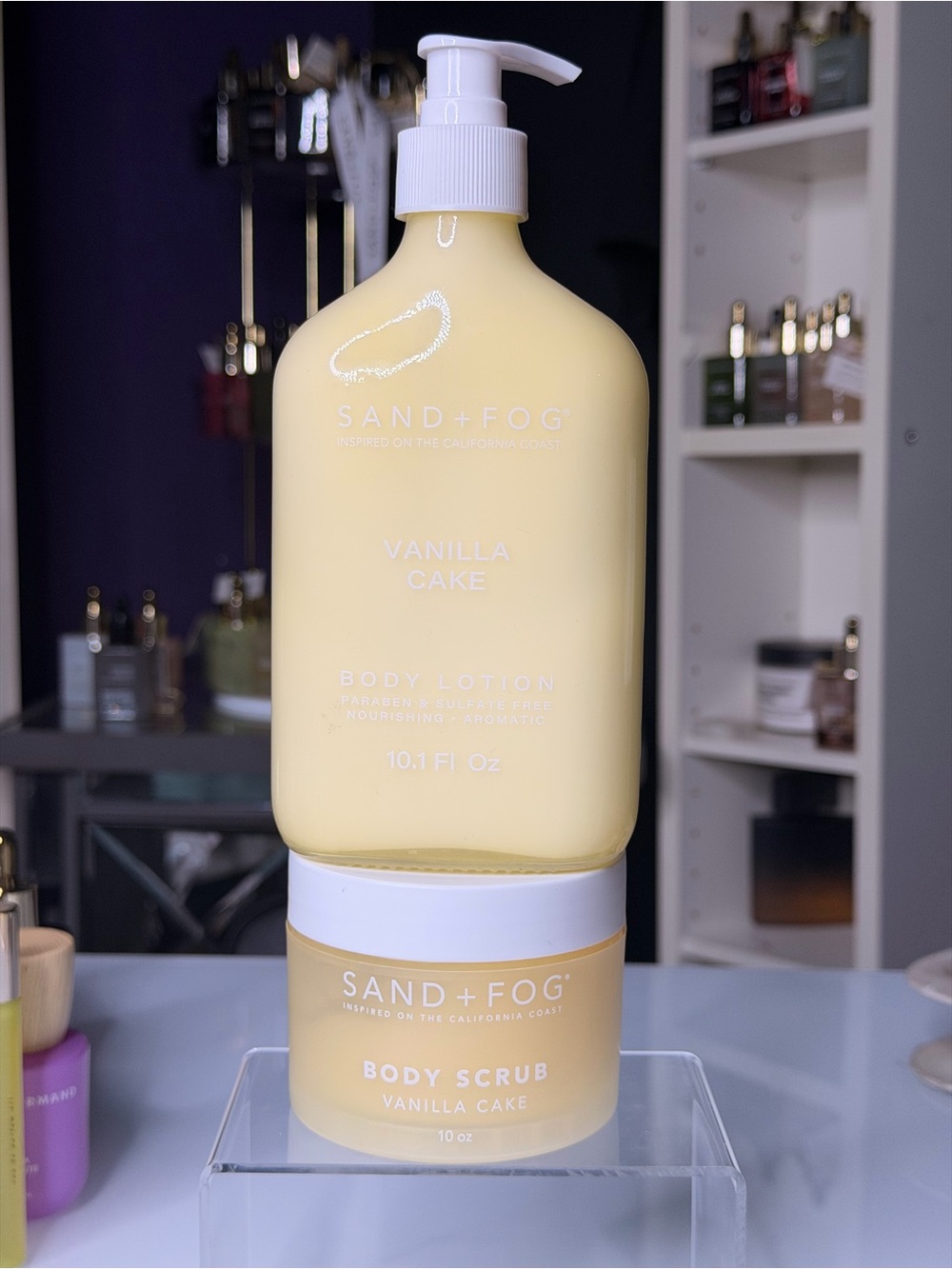 Sand + Fog Vanilla Cake Body Lotion & Scrub Set